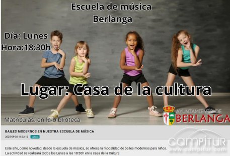 Berlanga amplía su oferta cultural con nuevas actividades en la Escuela Municipal de Música